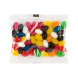 Assorted Colour Mini Jelly Beans in 50 Gram Cello Bag - Undecorated