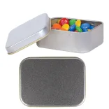 M&M's in Silver Rectangular Tin - Silver/Assorted