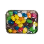 Assorted Colour Mini Jelly Beans in Silver Rectangular Tin - Assorted Colour Jelly Beans