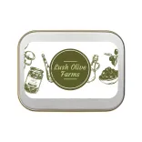 Assorted Colour Mini Jelly Beans in Silver Rectangular Tin - Label