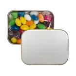 Assorted Colour Mini Jelly Beans in Silver Rectangular Tin - Undecorated