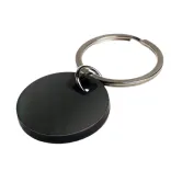 Circle Stainless Steel Keytag - Black 2