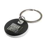 Circle Stainless Steel Keytag - Laser Engrave White