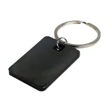 Rectangle Stainless Steel Keytag - Black 2