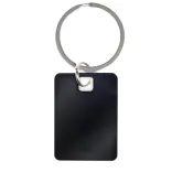 Rectangle Stainless Steel Keytag - White
