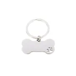 Dog Bone Keytag - Silver