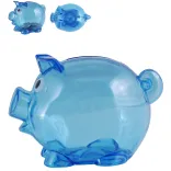 World's Smallest Pig Coin Bank - Transparent Blue