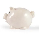 World's Smallest Pig Eco Coin Bank - White