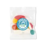 Assorted Jelly Party Mix in 50 Gram Cello Bag - 45mm Diameter Label