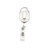Premium Retractable ID Badge Holder - White Back