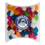 Assorted Colour Mini Jelly Beans in Pillow Pack - 45mm Diameter Label