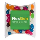 Assorted Colour Mini Jelly Beans in Pillow Pack - 50 x 50 Label