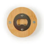 Discus Bamboo Bottle Opener Coaster  - Back