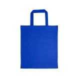 Coloured Cotton Short Handle Tote Bag - Dark Blue