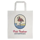 Coloured Cotton Short Handle Tote Bag - Digital Transfer