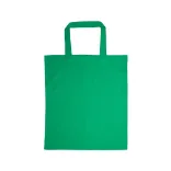 Coloured Cotton Short Handle Tote Bag - Green