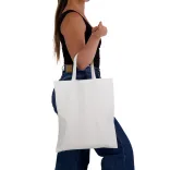 Coloured Cotton Short Handle Tote Bag - Lifestyle 2