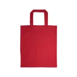 Coloured Cotton Short Handle Tote Bag - Maroon