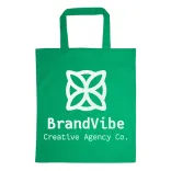 Coloured Cotton Short Handle Tote Bag - Screen Print