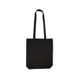 Coloured Cotton Long Handle Bag - Black