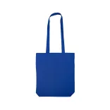 Coloured Cotton Long Handle Bag - Dark Blue