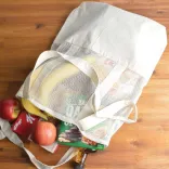 Scoot Calico / Mesh Tote Bag - Bag with Groceries