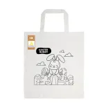 Colouring Short Handle Cotton Bag & Pencils - Easter Design