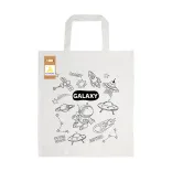 Colouring Short Handle Cotton Bag & Pencils - Galaxy Design
