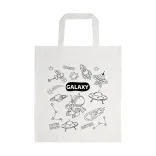 Colouring Short Handle Cotton Bag & Pencils - Screen Print on Bag