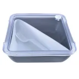 Zest Lunch Box / Food Container - Clear/Dark Grey