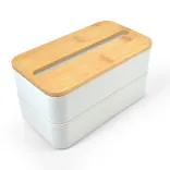 Stax Eco Lunch Box with Phone Holder Lid - Angle no Elastic