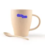 Avenue Wheat Fibre Cup and Spoon - Side spoon out