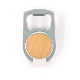 Lager Bottle Opener Phone Stand - White/Bamboo