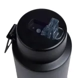 Zara 1 Litre Steel Bottle - Flip Up Lid Black