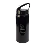 Amore 500ml Junior Bottle - Flip Straw Lid - Black Laser Engrave