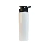 Amore 750ml Bottle - Free Flow Lid - White
