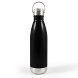 Soda Bottle with Hanger Lid - Black