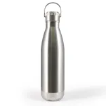 Soda Bottle with Hanger Lid - Silver