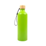 Gelato Aluminium Bottle with Bamboo Lid - Matte Light Green