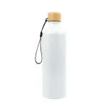 Gelato Aluminium Bottle with Bamboo Lid - Matte White