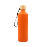 Gelato Aluminium Bottle with Bamboo Lid - Orange