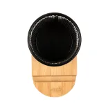 Bamboo Pen Tidy Phone Stand - Bamboo/Black