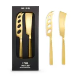 The Carry-On Graze - Satin Gold 2 Piece Cheese Knife Set