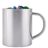 M&M's in Java Mug - Silver/Assorted
