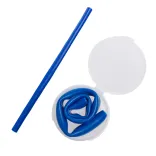 Silicone Straw in Case - Dark Blue