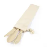Delish Eco Cutlery Set in Calico Pouch - Natural