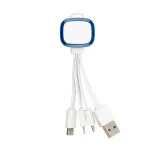 Family Light Up  3 in 1 Cable  - White/Blue