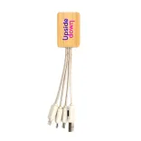 Sprite Square Bamboo Charging Cable - Digital Print