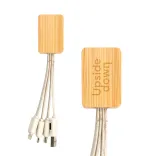 Sprite Square Bamboo Charging Cable - Sprite Square Bamboo Charging Cable