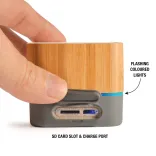 Gig Bamboo Bluetooth Speaker - Back Open